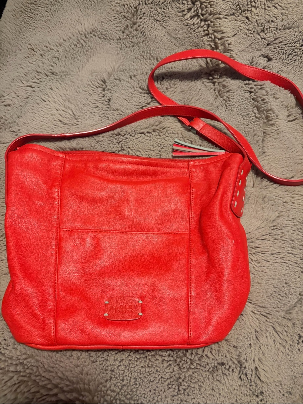 RADLEY LONDON Red Leather Shoulder Crossbody Bag